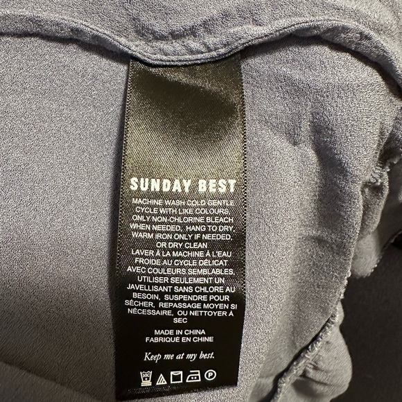 Aritzia Sunday Best Ruffle Wrap Dress in Steel blue - Picture 5 of 7